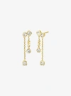 Michael Kors Precious Metal-plated Sterling Silver Bezel Drop Earrings In Gold