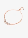 Michael Kors Precious Metal-plated Sterling Silver Bezel Slider Bracelet In Rose Gold