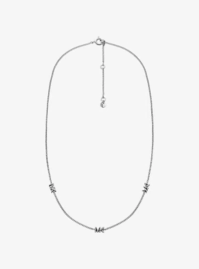 Michael Kors Precious Metal-plated Sterling Silver Logo Necklace