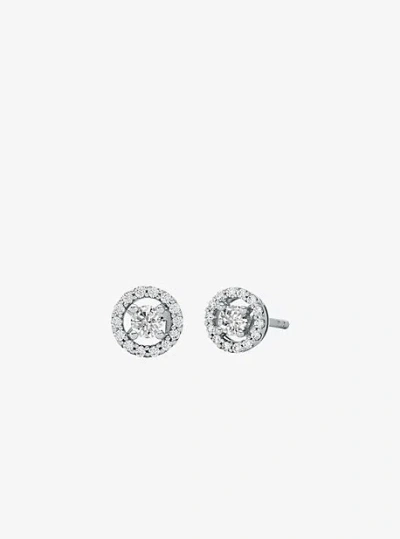 Michael Kors Precious Metal-plated Sterling Silver Pavé Halo Stud Earrings