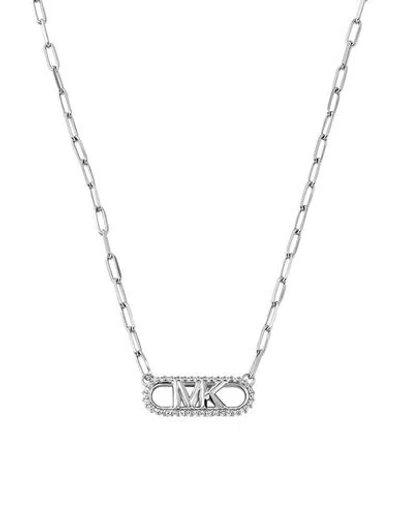 Michael Kors Premium Woman Necklace Silver Size - 925/1000 Silver, Crystal