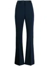 Michael Kors Pressed-crease Flared Trousers In Blue