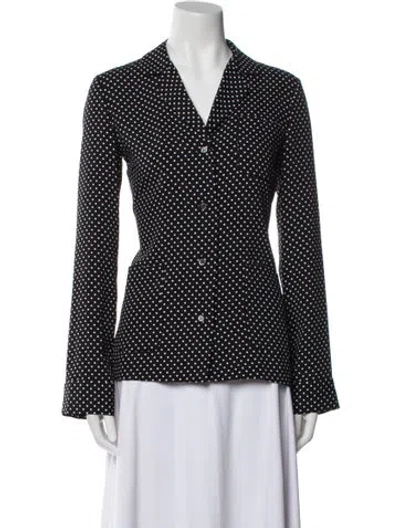 Pre-owned Michael Kors Printed Blazer In Blue