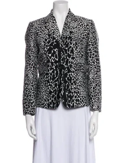 Pre-owned Michael Kors Printed Blazer W/ Tags In Black