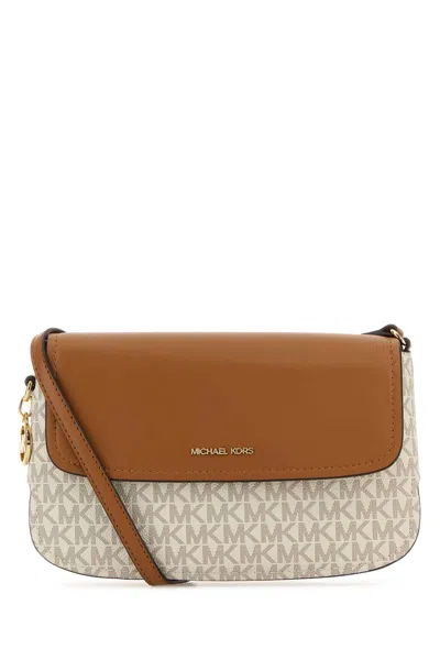 Michael Kors Printed Canvas Alice Crossbody Bag In Brown