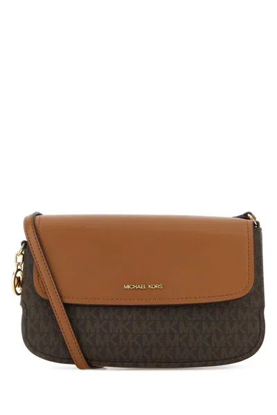 Michael Kors Printed Canvas Alice Crossbody Bag In Brown