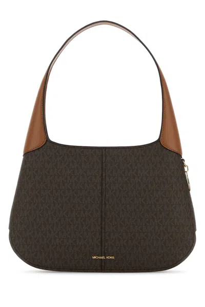 Michael Kors Printed Canvas Alice Shoulder Bag In Brown