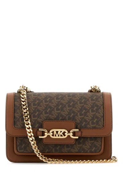 Michael Kors Large Heather Shoulder Bag In Brnluggage