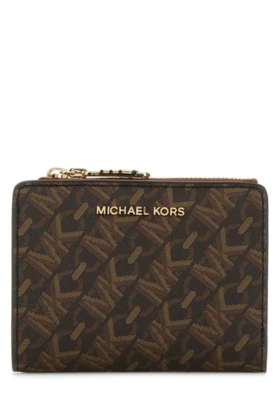 Michael Kors Printed Canvas Empire Wallet In Brnluggage