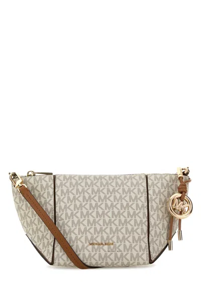 Michael Kors Printed Canvas Jordi Crossbody Bag In Brown