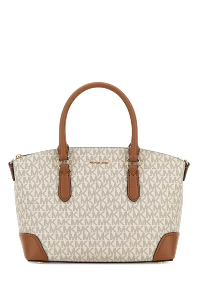 Michael Kors Printed Canvas Murphy Handbag In Neutral