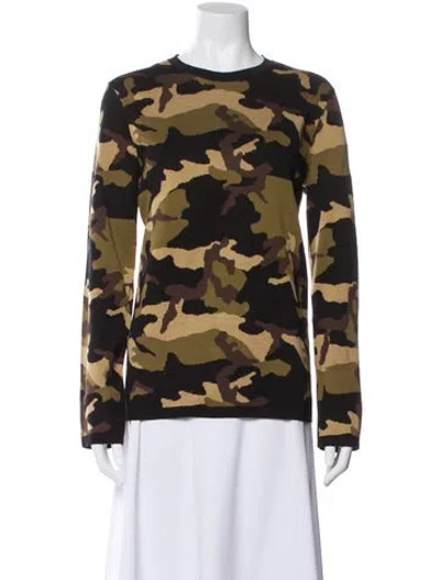 Pre-owned Michael Kors Printed Crew Neck Sweater In Neutral