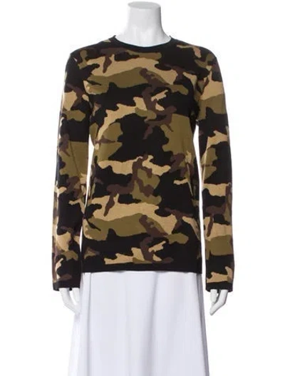 Pre-owned Michael Kors Printed Crew Neck Sweater In Neutral