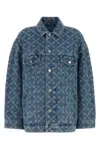 Michael Kors Denim Jacket Featuring Printed Pattern In Unionwash