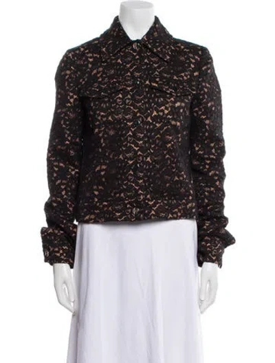 Pre-owned Michael Kors Printed Evening Jacket In Black