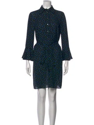 Pre-owned Michael Kors Printed Knee-length Dress In Black