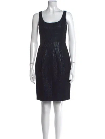 Pre-owned Michael Kors Printed Knee-length Dress In Blue