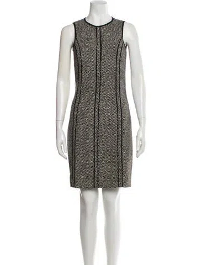 Pre-owned Michael Kors Printed Knee-length Dress In Neutral