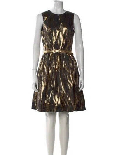 Pre-owned Michael Kors Printed Knee-length Dress W/ Tags