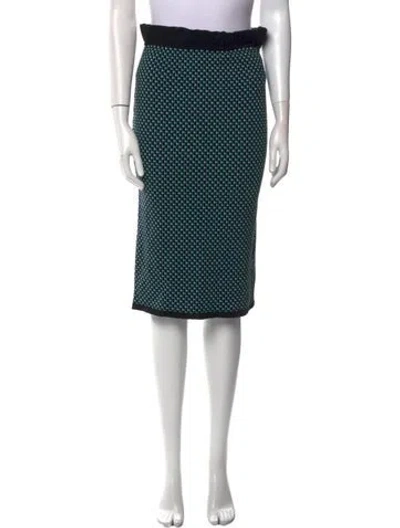 Pre-owned Michael Kors Printed Knee-length Skirt In Black