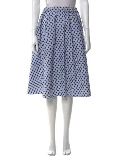 Pre-owned Michael Kors Printed Knee-length Skirt In Blue