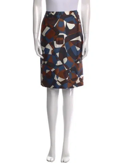 Pre-owned Michael Kors Printed Knee-length Skirt In Multi