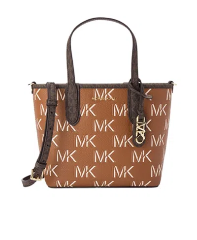 Michael Kors Printed-logo Tote Bag In Brown