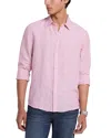 Michael Kors Printed Long Sleeve Button Front Shirt In Pink