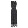 Michael Kors Printed Maxi Dress In Black Polyester In Black