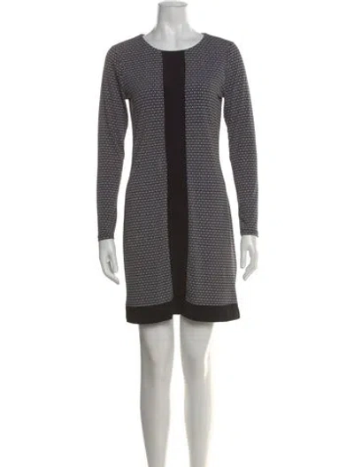 Pre-owned Michael Kors Printed Mini Dress In Black