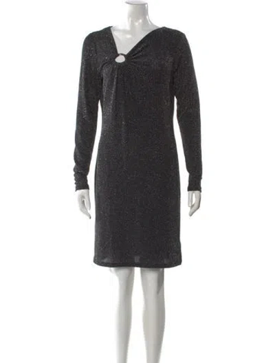 Pre-owned Michael Kors Printed Mini Dress W/ Tags In Black