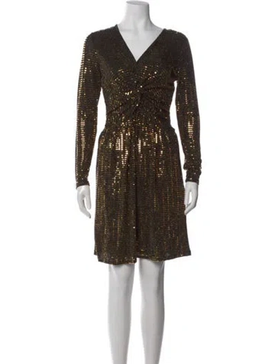 Pre-owned Michael Kors Printed Mini Dress W/ Tags In Black