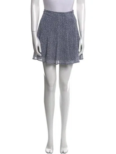 Pre-owned Michael Kors Printed Mini Skirt In Blue