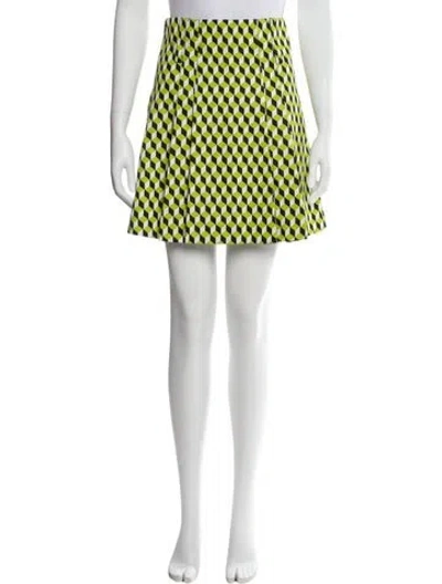 Pre-owned Michael Kors Printed Mini Skirt In Green