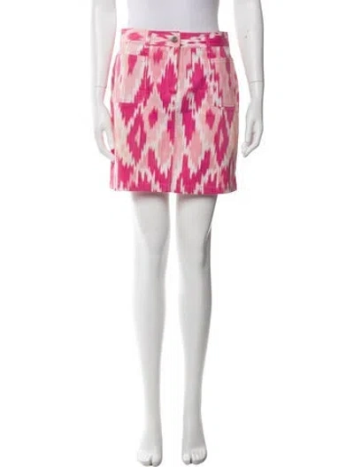 Pre-owned Michael Kors Printed Mini Skirt In Pink