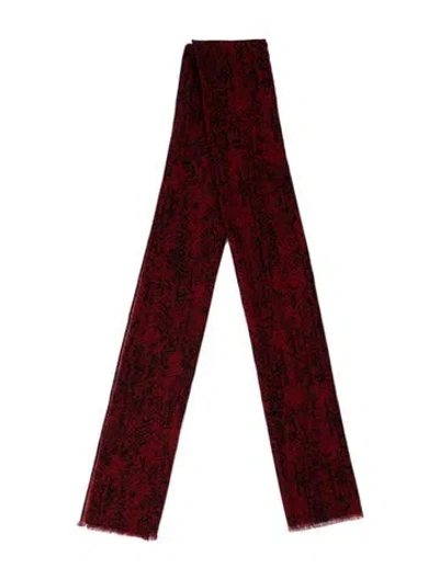 Pre-owned Michael Kors Printed Scarf In Red