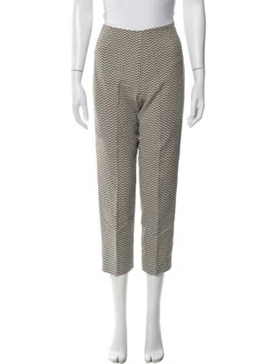 Pre-owned Michael Kors Printed Straight Leg Pants In Neutral