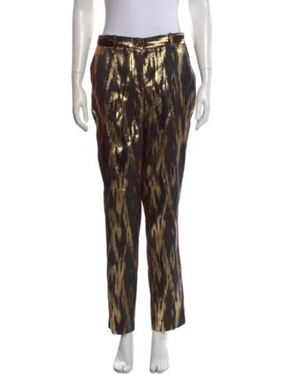 Pre-owned Michael Kors Printed Straight Leg Pants W/ Tags In Black