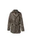 Michael Kors Printed Trench Coat In Brown Polyester In Brown
