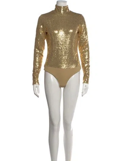 Pre-owned Michael Kors Printed Turtleneck Bodysuit In Neutrals