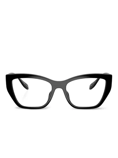 Michael Kors Puglia Cat-eye Glasses In Black