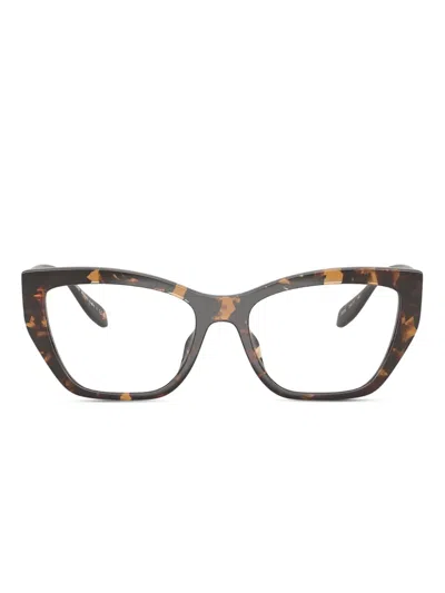 Michael Kors Puglia Cat-eye Glasses In Brown
