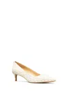 Michael Kors Alina Flex Signature Logo Kitten Heel Pump In White