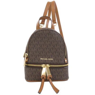 Pre-owned Michael Kors Pvc Backpack () In Brown