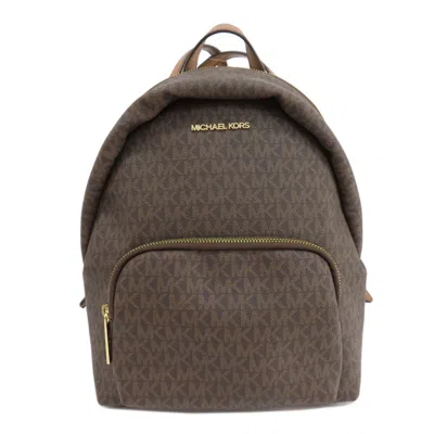 Pre-owned Michael Kors Pvc Backpack () In Brown