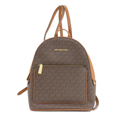 Pre-owned Michael Kors Pvc Backpack () In Brown