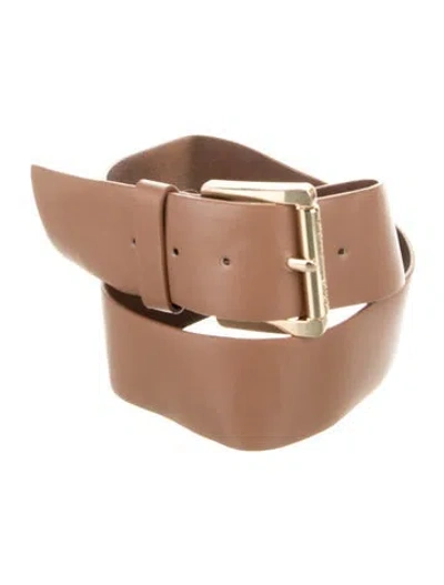 Pre-owned Michael Kors Pvc Belt In Brown