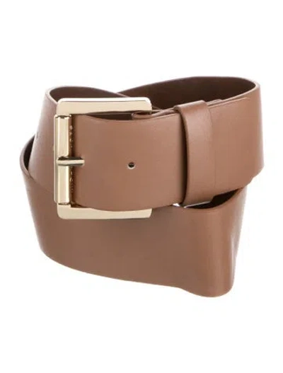 Pre-owned Michael Kors Pvc Belt In Brown