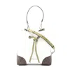 Michael Kors Pvc Coated Canvas Leather Shoulder Bag In White