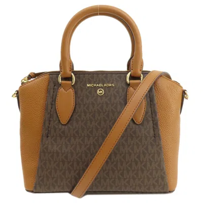 Pre-owned Michael Kors Pvc Handbag () In Brown